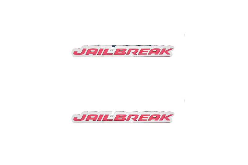 Dodge Stainless Steel Emblem & Badge Set - Grille and Tailgate Jailbreak logo Dodge emblems decoinfabric RED