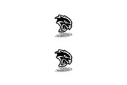 Chrysler Emblem & Badge Set - Grille and Tailgate Hellcat logo Chrysler emblems decoinfabric WHITE