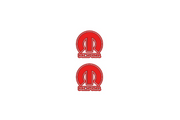 Dodge Emblem & Badge Set - Grille and Tailgate Mopar logo (Type 8) Dodge emblems decoinfabric RED