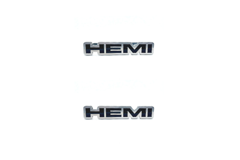 Dodge Stainless Steel Emblem & Badge Set - Grille and Tailgate HEMI logo