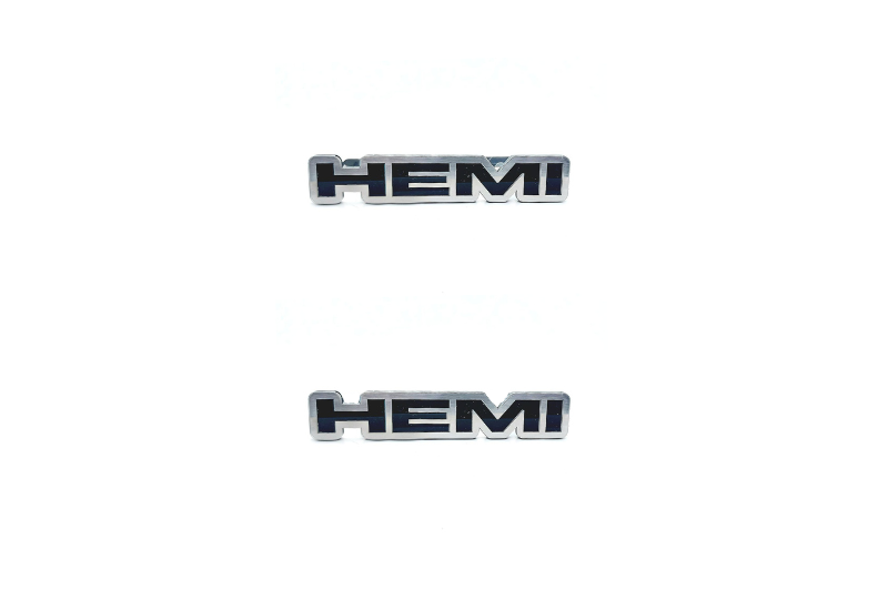 Dodge Stainless Steel Emblem & Badge Set - Grille and Tailgate HEMI logo Dodge emblems decoinfabric BLACK