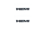 Dodge Stainless Steel Emblem & Badge Set - Grille and Tailgate HEMI logo Dodge emblems decoinfabric BLACK
