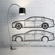 Metal Car Wall art Decor KIA Stinger 2017+ (type SIDE) KIA Wall Art Decoin Fabric