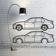 Metal Car Wall art Decor BMW 3 F30 2012-2018 (type SIDE) BMW Wall Art Decoin Fabric