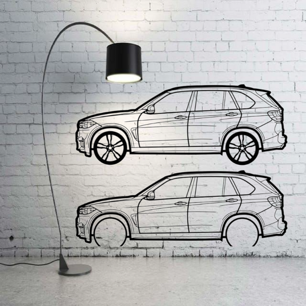 Metal Car Wall art Decor BMW X5 F15 2013-2018 (type SIDE)