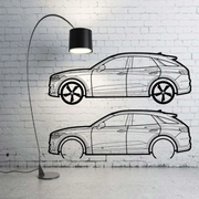 Metal Car Wall art Decor Genesis GV70 2020+ (type SIDE) Genesis Wall Art Decoin Fabric