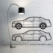 Metal Car Wall art Decor Chrysler 300C II 2011+ (type SIDE) Chrysler Wall Art Decoin Fabric