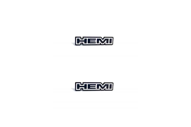 Dodge Emblem & Badge Set - Grille and Tailgate Hemi logo (Type 3) Dodge emblems decoinfabric WHITE