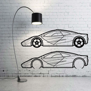 Metal Car Wall art Decor Mclaren F1 1992-1998 (type SIDE) Mclaren Wall Art Decoin Fabric