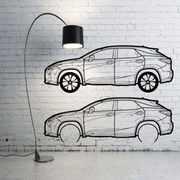 Metal Car Wall art Decor Lexus RX IV 2015-2023 (type SIDE) Lexus Wall Art Decoin Fabric