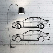 Metal Car Wall art Decor BMW 5 E60 2003-2010 (type SIDE) BMW Wall Art Decoin Fabric