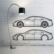 Metal Car Wall art Decor Porsche Taycan 2019+ (type SIDE) Porsche Wall Art Decoin Fabric