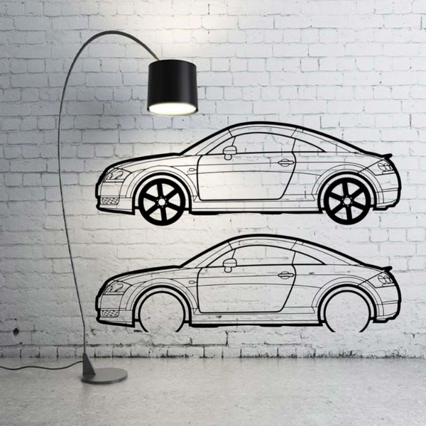 Metal Car Wall art Decor Audi TT I 1998-2006 (type SIDE)