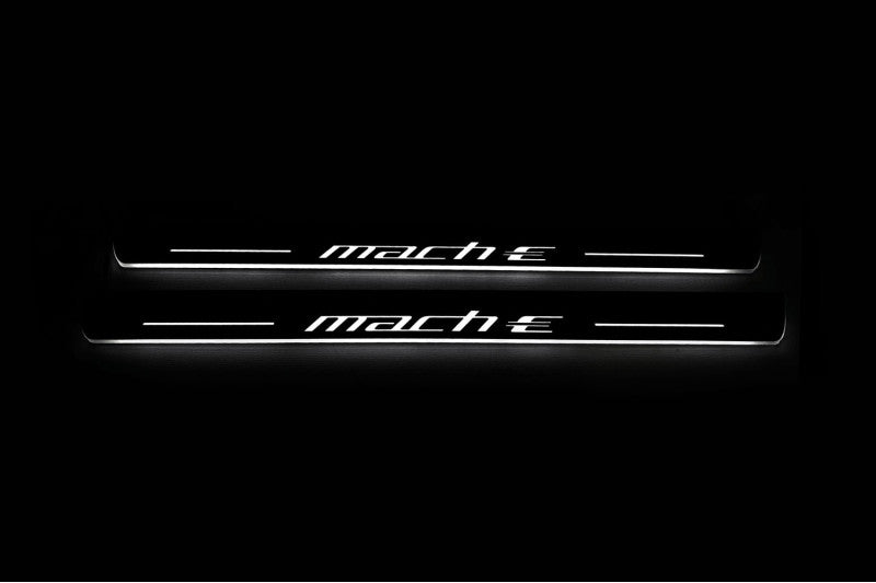 Mustang Mach-E 2020+ LED Door Sills PRO With Logo Mach-E