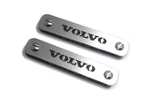 Stainless Steel Floor Mats Emblems Set Badges with Volvo Logo Car Mats Badges Decoin