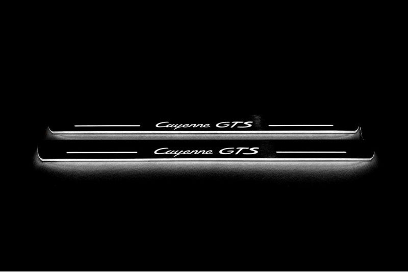 Porsche Cayenne Coupe illuminated door sills with logo Cayenne GTS