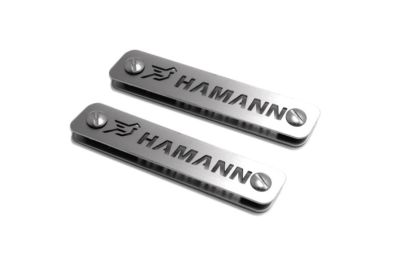 Stainless Steel Floor Mats Emblems Set Badges for BMW with Hamann Logo Car Mats Badges Decoin