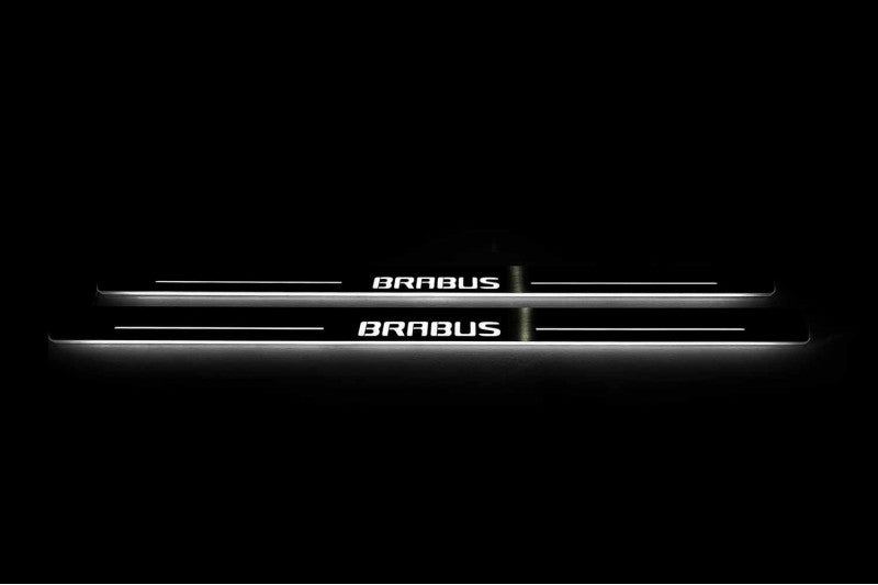 Mercedes S-Class C217 2014-2020 Door Sill Led Plate With Brabus Logo
