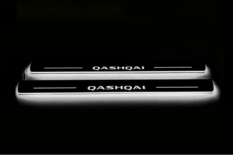 Nissan Qashqai III 2021+ LED Door Sills With Logo Qashqai Nissan Led Door Sills opdesign