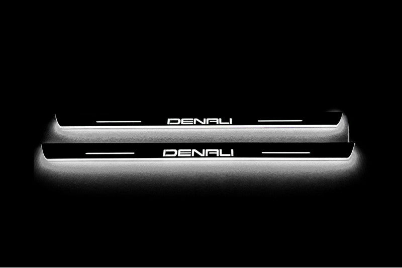 GMC Sierra V 2018+ LED Door Sills PRO With Logo Denali GMC Led Door Sills opdesign