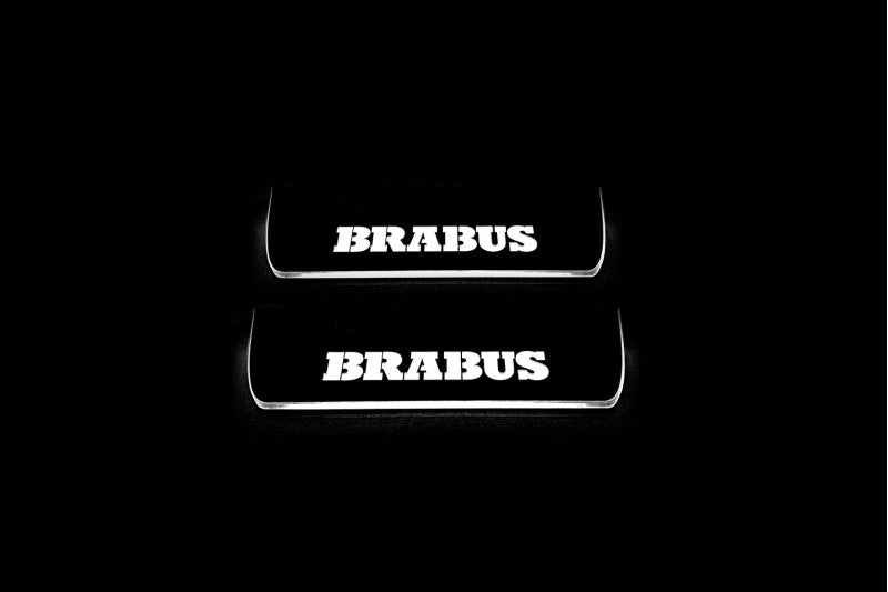 Mercedes E W213 2016-2023 LED Door Sills PRO With Brabus Logo