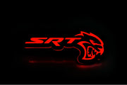 Chrysler Illuminated LED Radiator Grille Emblems and Badges with SRT Hellcat logo Chrysler Led Emblems decoinfabric