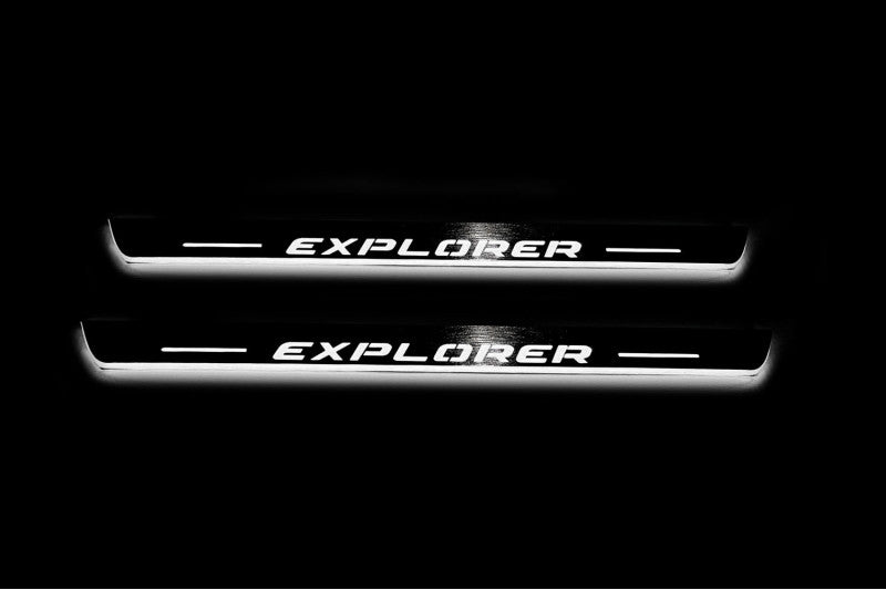 Ford Explorer V 2011-2019 Car Door Sill With Logo Explorer Ford Led Door Sills opdesign