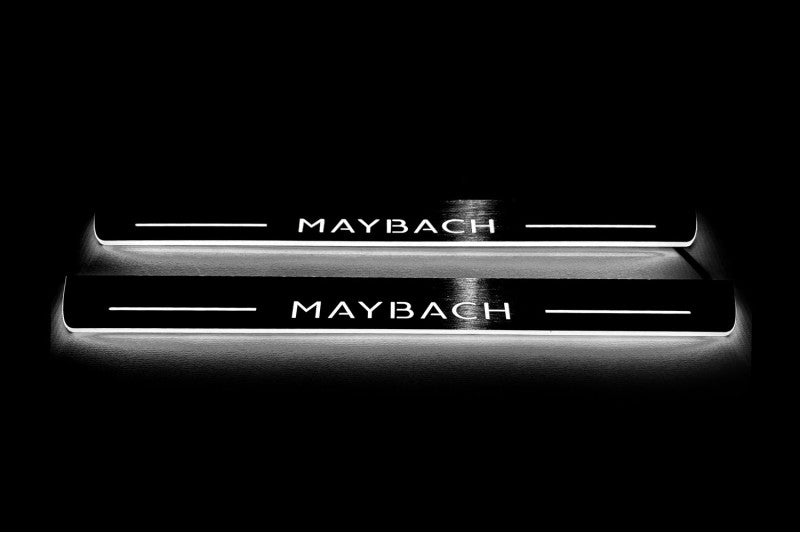Mercedes S-Class W223 2020+ Auto Door Sill Plates With Logo Maybach