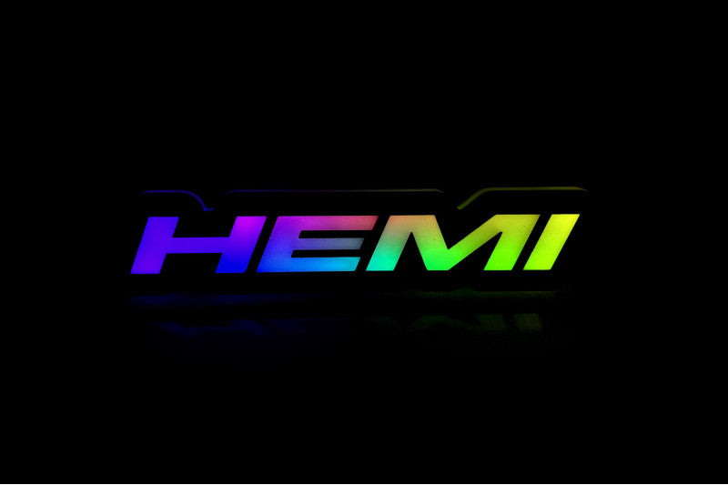 Chrysler Illuminated LED Radiator Grille Emblems and Badges with Hemi (type 1) logo Chrysler Led Emblems decoinfabric
