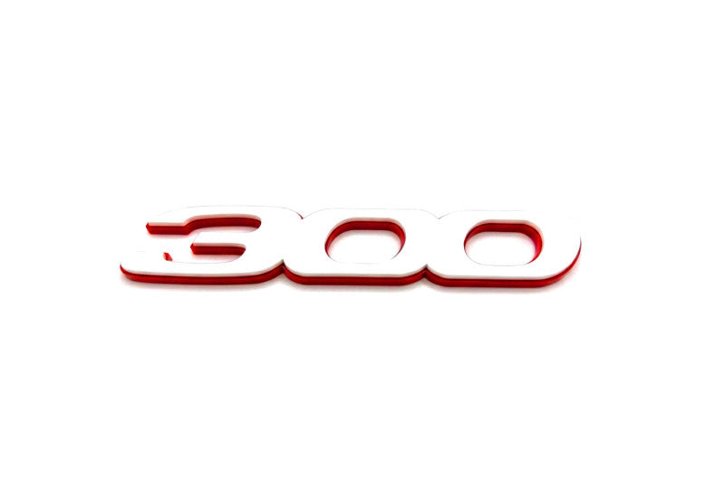 Chrysler tailgate trunk rear 3D emblem with 300 logo (type MIXT) Var. 1 Chrysler emblems decoinfabric