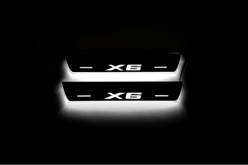 BMW X6 E71 Listwy progowe Led Z Logo HAMANN