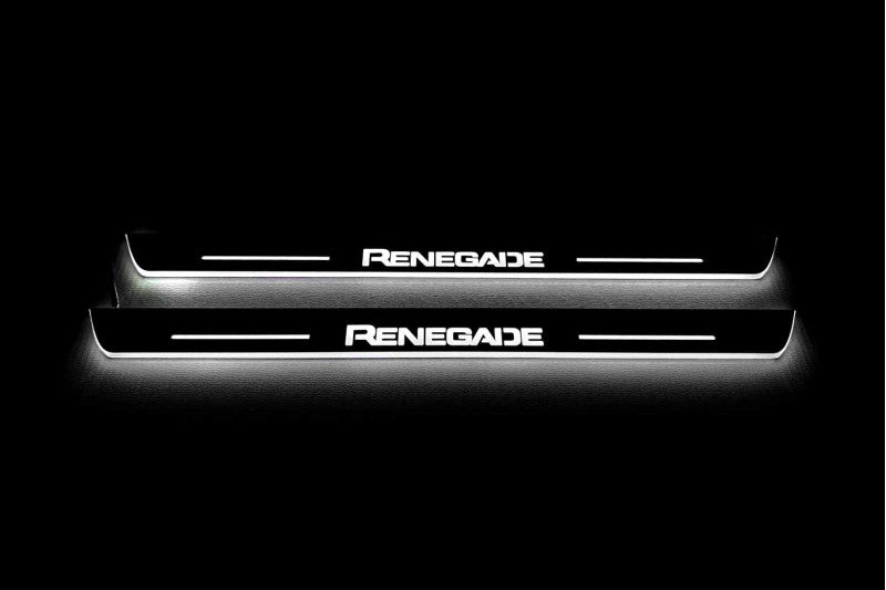 Jeep Renegade 2014+ LED Door Sills With Logo Renegade