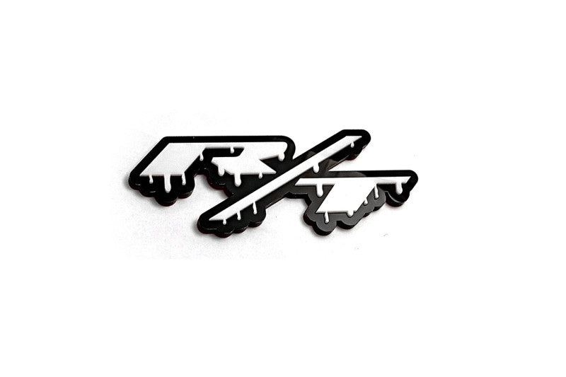 Dodge Challenger trunk rear emblem between tail lights with R/T BLOOD logo (BIG size)