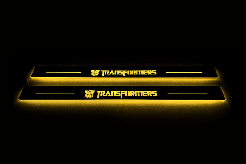 Chevrolet Camaro V 2009-2015 Auto Door Sills With Transformers Logo Chevrolet Led Door Sills opdesign