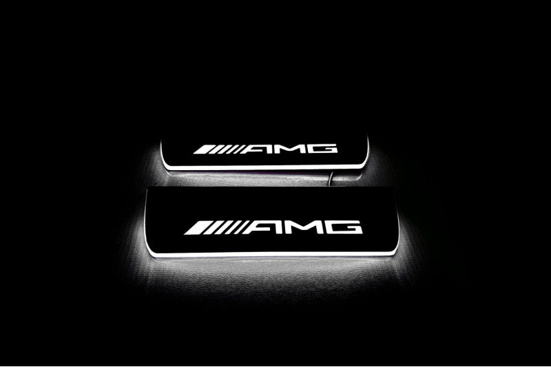 Mercedes E W213 2016-2023 Auto Door Sills With Logo AMG Mercedes Led Door Sills opdesign