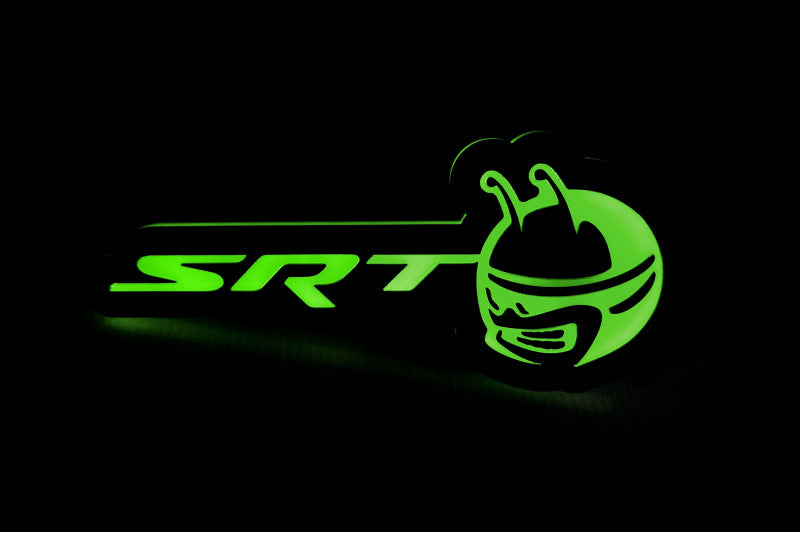 Dodge Illuminated LED Radiator Grille Emblems and Badges with SRT Scatpack Head logo Dodge Led emblems decoinfabric