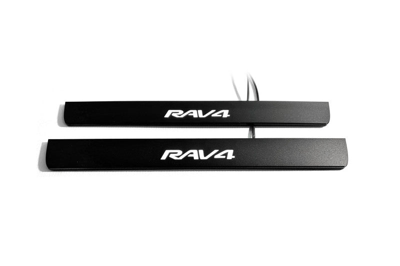 Toyota Rav4 IV 2012-2019 Led Door Sill Pro With Logo Rav4 (Premium Painting) Toyota Led Door Sills PRO opdesign