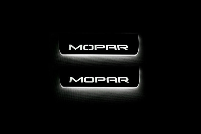 Soleiras das portas em led Dodge Durango III com logotipo Durango