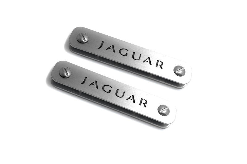Stainless Steel Floor Mats Emblems Set Badges with Jaguar Logo Car Mats Badges Decoin