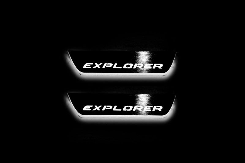 Ford Explorer V 2011-2019 Car Door Sill With Logo Explorer Ford Led Door Sills opdesign