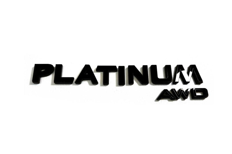 Nissan tailgate trunk rear 3D emblem with Platinum awd logo (Type MIXT) Nissan emblems decoinfabric