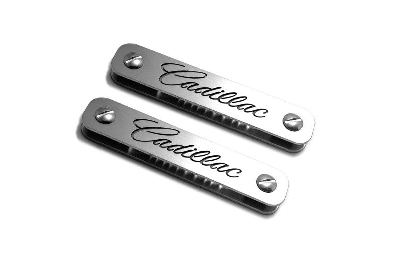 Stainless Steel Floor Mats Emblems Set Badges with Cadillac Logo Car Mats Badges Decoin