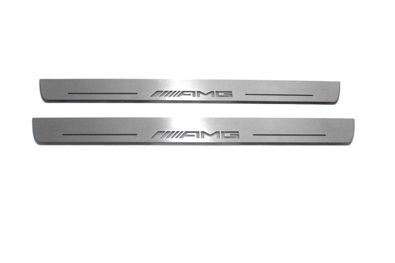 Mercedes GLS II 2019+ Auto Door Sill Plates With Logo AMG Mercedes Led Door Sills opdesign