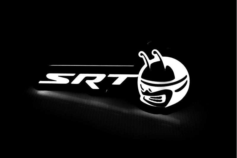 Dodge Illuminated LED Radiator Grille Emblems and Badges with SRT Scatpack Head logo Dodge Led emblems decoinfabric