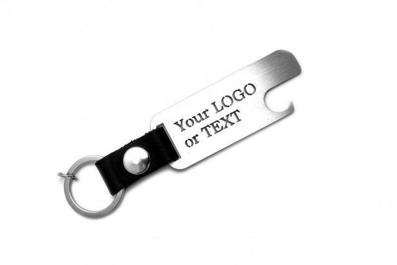 Keychain Bottle Opener with your logo or text - (type MIXT) Var. 1 Keychains opdesign