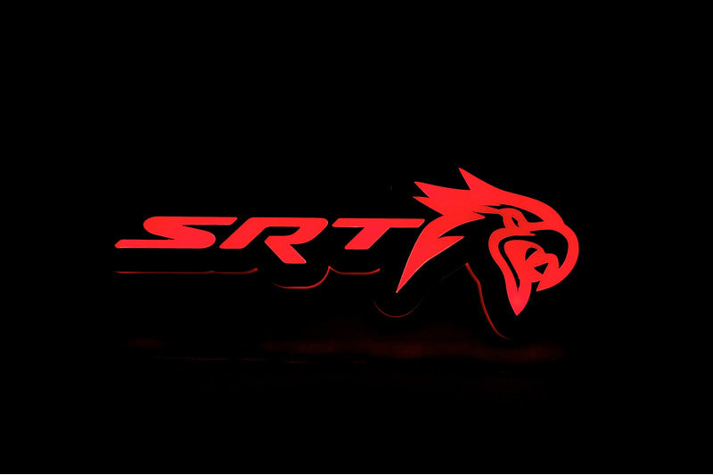 Jeep Illuminated LED Radiator Grille Emblems and Badges with SRT Trackhawk logo Jeep Led Emblems decoinfabric