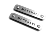 Stainless Steel Floor Mats Emblems Set Badges with Maserati Logo Car Mats Badges Decoin
