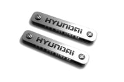 Stainless Steel Floor Mats Emblems Set Badges with Hyundai Logo Car Mats Badges Decoin