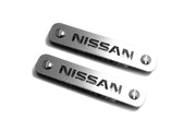Stainless Steel Floor Mats Emblems Set Badges with Nissan Logo Car Mats Badges Decoin