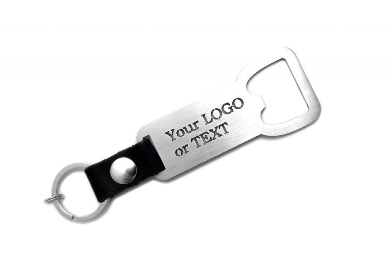 Keychain Bottle Opener with your logo or text - (type MIXT) Var. 2